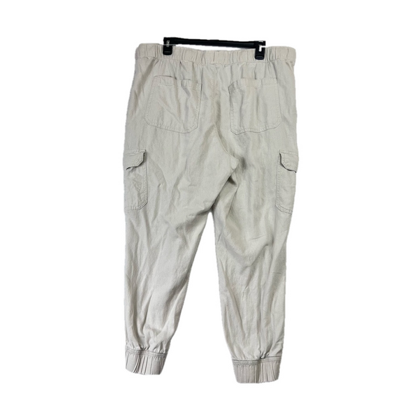 St. John's Bay Cream Joggers with Relaxed Fit - Picture 2 of 11